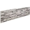 Sienų plokštės 10 pcs Šviesiai pilka 100 x 25 cm EPS putos