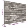 Sienų plokštės 10 pcs Tamsiai pilka 100 x 50 cm EPS putos
