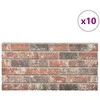 Sienų plokštės 10 pcs Tamsiai Ruda ir Pilka 100 x 50 cm