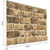 Sienų plokštės 10 pcs Tamsus Smėlis 100 x 50 cm EPS putos