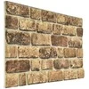 Sienų plokštės 10 pcs Tamsus Smėlis 100 x 50 cm EPS putos