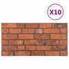 Sienų plokštės 10 pcs Terakotos 100 x 50 cm EPS putos