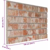 Sienų plokštės 10 vnt. 100 x 50 cm Oranžinė EPS putos