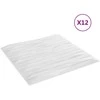 Sienų plokštės 12 pcs Baltas akmuo 50 x 50 cm XPS Putplastis