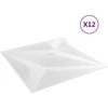 Sienų plokštės 12 pcs Baltas Star 50 x 50 cm XPS Putplastis