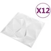 Sienų plokštės 12 pcs Diamond Baltas 50 x 50 cm XPS Putplastis