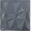 Sienų plokštės 12 pcs Diamond Pilkas 50 x 50 cm XPS Putplastis