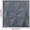 Sienų plokštės 12 pcs Diamond Pilkas 50 x 50 cm XPS Putplastis