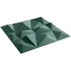 Sienų plokštės 12 pcs Diamond Žalias 50 x 50 cm XPS Putplastis