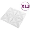 Sienų plokštės 12 pcs Origami Baltas 50 x 50 cm XPS Putplastis