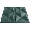 Sienų plokštės 12 pcs Origami Žalias 50 x 50 cm XPS Putplastis