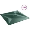 Sienų plokštės 12 pcs Star Žalias 50 x 50 cm XPS Putplastis