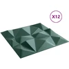 Sienų plokštės 12 vnt. 50 x 50 cm Diamond Žalias XPS Putplastis