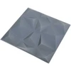 Sienų plokštės 12 vnt. 50 x 50 cm Origami Pilkas XPS Putplastis