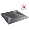 Sienų plokštės 12 vnt. 50 x 50 cm Star Pilkas XPS Putplastis