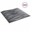 Sienų plokštės 24 pcs Akmens pilka 50 x 50 cm XPS Putplastis