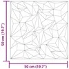 Sienų plokštės 24 pcs Amethyst Žalias 50 x 50 cm XPS Putplastis