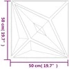 Sienų plokštės 24 pcs Baltas Star 50 x 50 cm XPS Putplastis