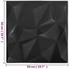 Sienų plokštės 24 vnt. 50 x 50 cm Diamond Juodas XPS Putplastis
