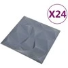 Sienų plokštės 24 pcs Diamond Pilkas 50 x 50 cm XPS Putplastis