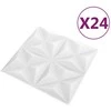 Sienų plokštės 24 pcs Origami Baltas 50 x 50 cm XPS Putplastis
