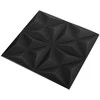 Sienų plokštės 24 pcs Origami Juodas 50 x 50 cm XPS Putplastis