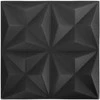 Sienų plokštės 24 pcs Origami Juodas 50 x 50 cm XPS Putplastis