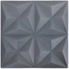 Sienų plokštės 24 pcs Origami Pilkas 50 x 50 cm XPS Putplastis