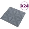 Sienų plokštės 24 pcs Origami Pilkas 50 x 50 cm XPS Putplastis