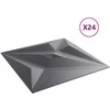 Sienų plokštės 24 pcs Star Pilkas 50 x 50 cm XPS Putplastis