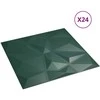 Sienų plokštės 24 pcs Žalia 50 x 50 cm XPS Putplastis