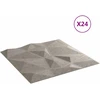 Sienų plokštės 24 vnt. 50 x 50 cm Betono pilka XPS Putplastis