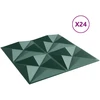 Sienų plokštės 24 vnt. 50 x 50 cm Origami Žalias XPS Putplastis