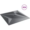 Sienų plokštės 24 vnt. 50 x 50 cm Star Pilkas XPS Putplastis