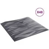 Sienų plokštės 48 pcs Akmens pilka 50 x 50 cm XPS Putplastis