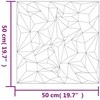 Sienų plokštės 48 pcs Balta 50 x 50 cm XPS Putplastis