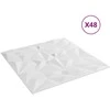 Sienų plokštės 48 pcs Balta 50 x 50 cm XPS Putplastis