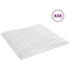 Sienų plokštės 48 pcs Baltas akmuo 50 x 50 cm XPS Putplastis