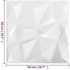 Sienų plokštės 48 pcs Diamond Baltas 50 x 50 cm XPS Putplastis