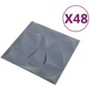 Sienų plokštės 48 pcs Diamond Pilkas 50 x 50 cm XPS Putplastis