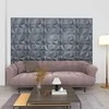 Sienų plokštės 48 pcs Diamond Pilkas 50 x 50 cm XPS Putplastis