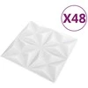 Sienų plokštės 48 pcs Origami Baltas 50 x 50 cm XPS Putplastis