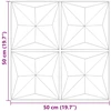 Sienų plokštės 48 pcs Origami beton 50 x 50 cm XPS Putplastis