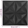 Sienų plokštės 48 pcs Origami Juodas 50 x 50 cm XPS Putplastis