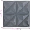 Sienų plokštės 48 pcs Origami Pilkas 50 x 50 cm XPS Putplastis