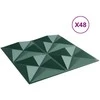 Sienų plokštės 48 pcs Origami Žalias 50 x 50 cm XPS Putplastis