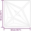 Sienų plokštės 48 pcs Star Pilkas 50 x 50 cm XPS Putplastis
