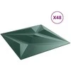Sienų plokštės 48 pcs Star Žalias 50 x 50 cm XPS Putplastis