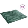 Sienų plokštės 48 pcs Stone Žalias 50 x 50 cm XPS Putplastis