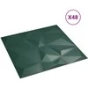 Sienų plokštės 48 pcs Žalia 50 x 50 cm XPS Putplastis